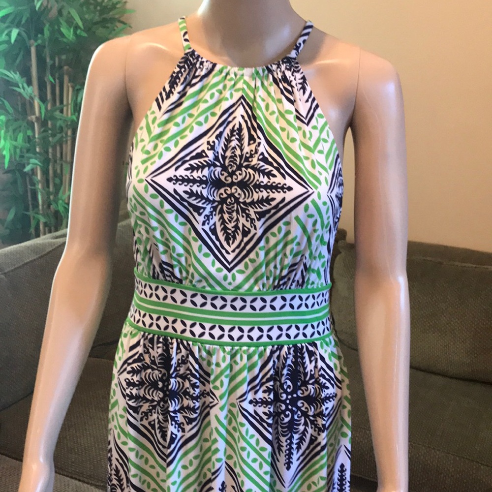 Multi color, halter style sundress